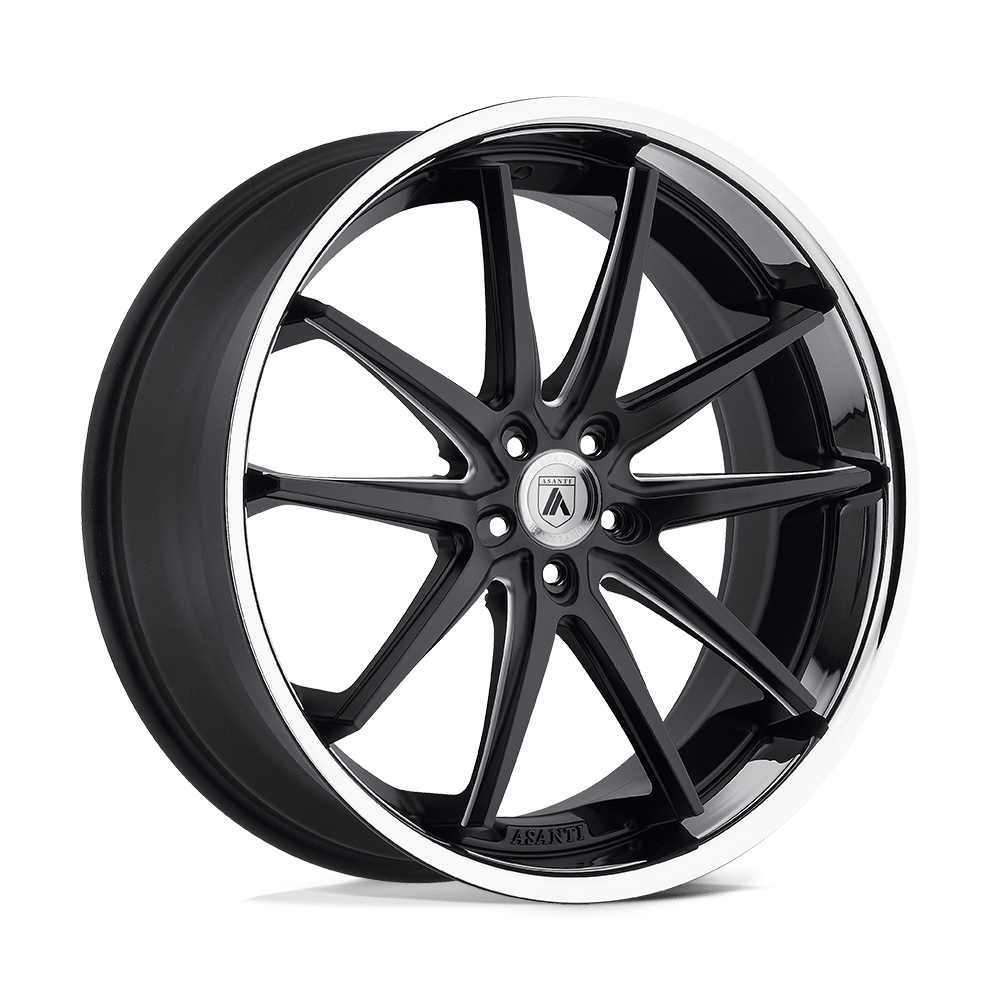 Asanti Black AB005 ALTAIR MATTE BLACK MILLED SS LIP - 5X4.5