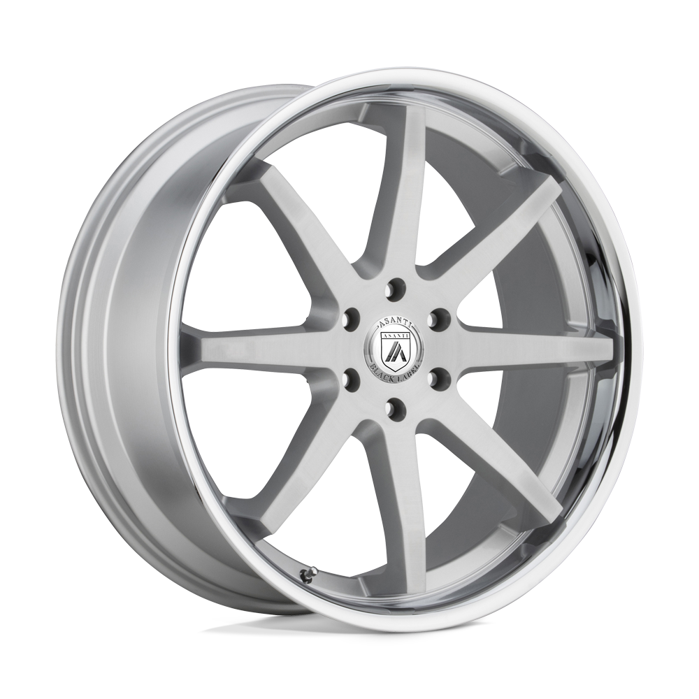 Asanti Black AB032 KAISER BRUSHED SILVER CHROME LIP - 5X5.0