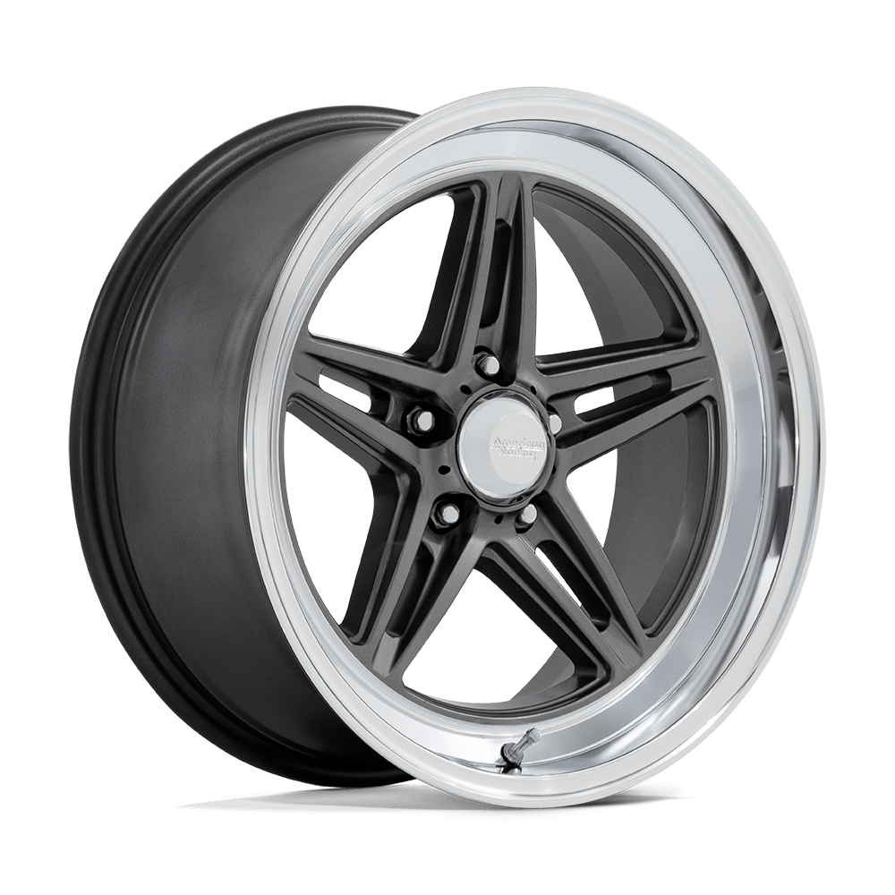American Racing Vintage VN514 GROOVE ANTHRACITE WITH DIAMOND CUT LIP - 5X4.75