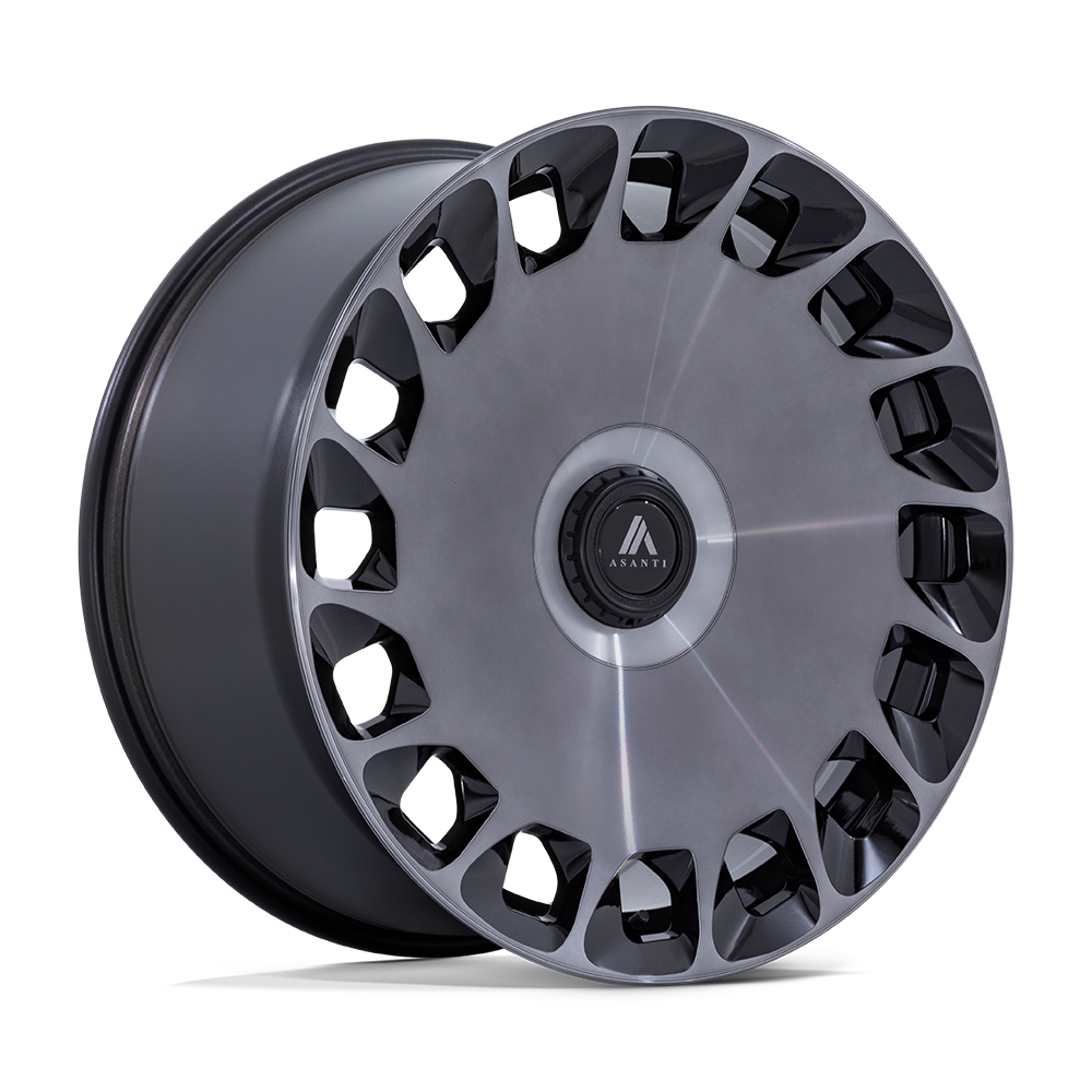 Asanti Black AB045 ARISTOCRAT GLOSS BLACK MACHINED FACE WITH DDT - 5X112/4.5