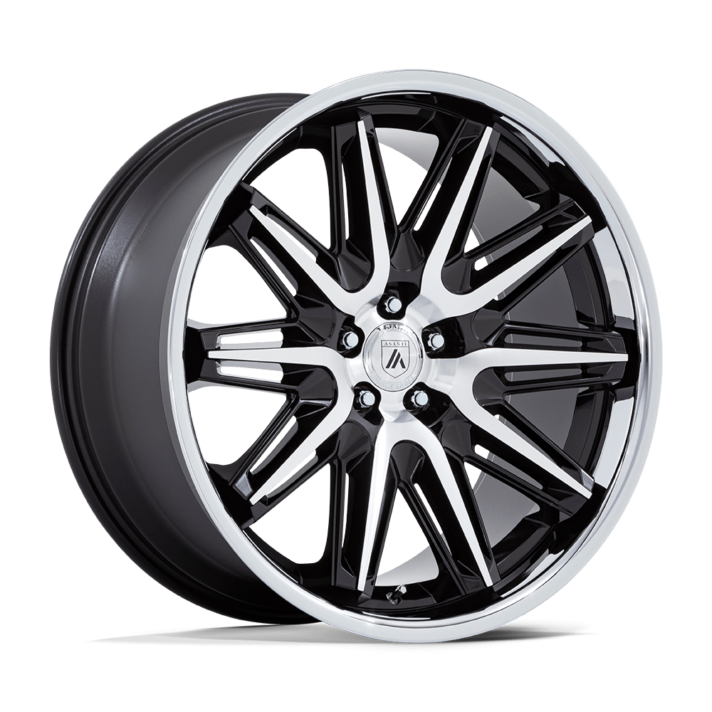 Asanti Black AB047 IMPERATOR GLOSS BLACK MACHINED WITH SS LIP - 5X120