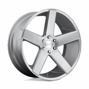 DUB 1PC DC218 BALLER GLOSS SILVER BRUSHED - 6X135