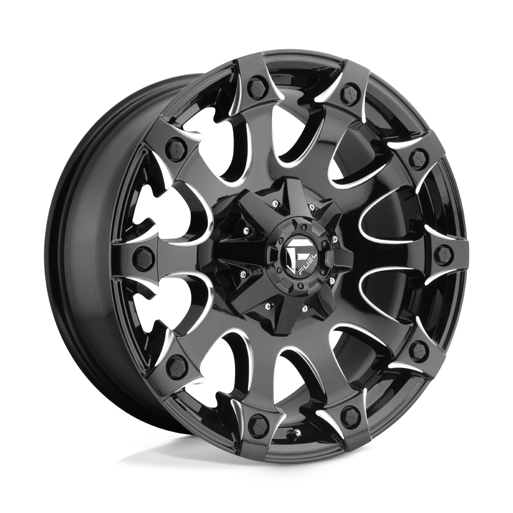 Fuel 1PC FC578 BATTLE AXE GLOSS BLACK MILLED - 6X135/5.5