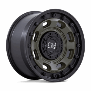Black Rhino Hard Alloys BR007 ATLAS OLIVE DRAB GREEN WITH BLACK LIP - 5X4.5/120