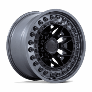Black Rhino Hard Alloys BR008 ALPHA MATTE BLACK WITH GUNMETAL LIP - 8X6.5