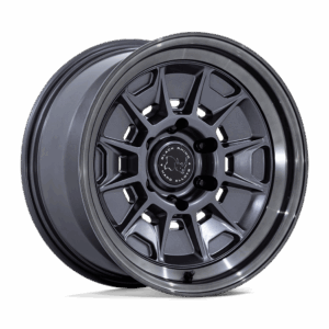 Black Rhino Hard Alloys BR021 MONDO MATTE GUNMETAL W/ GLOSS GRAY LIP - 6X5.5