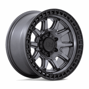Black Rhino Hard Alloys BR001 CALICO MATTE GUNMETAL WITH MATTE BLACK LIP - 5X120