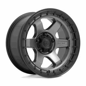 Fuel 1PC FC752 BLOCK MATTE GUNMETAL WITH BLACK RING - 6X5.5