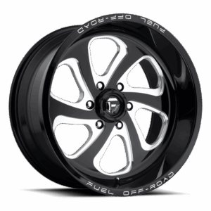 Fuel 1PC FC587 FLOW GLOSS BLACK MILLED - 6X135