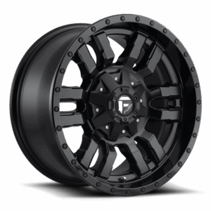 Fuel 1PC FC596 SLEDGE MATTE BLACK GLOSS BLACK LIP - 5X5.5/150