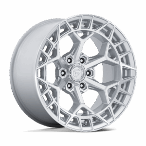 Fuel 1PC FC873 CHARGER GLOSS SILVER W/ MACHINED FACE - 5X5.0