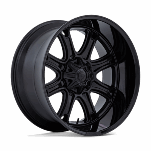 Fuel 1PC FC853 DARKSTAR MATTE BLACK WITH GLOSS BLACK LIP - 8X180