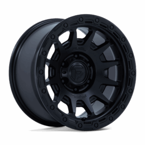 Fuel 1PC FC884 FORTRESS MATTE BLACK W/ GLOSS BLACK LIP - 6X4.5