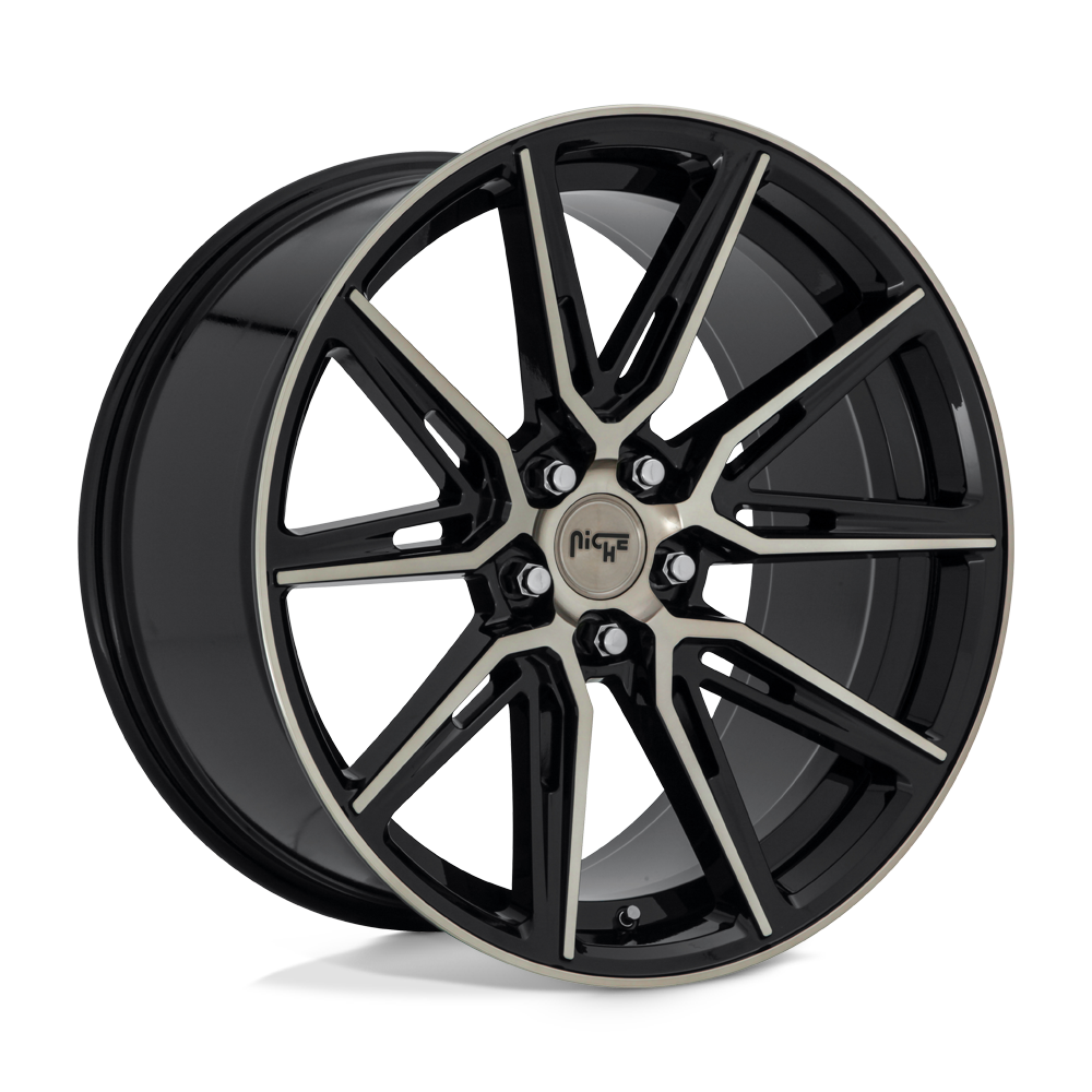 Niche 1PC NC219 GEMELLO GLOSS MACHINED DOUBLE DARK TINT - 5X112