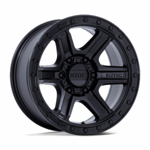 KMC KM551 OUTRUN MATTE BLACK WITH GLOSS BLACK LIP - 5X5.0