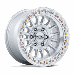 KMC KM552 IMS GLOSS SILVER W/ MACHINED FACE - 5X5.0