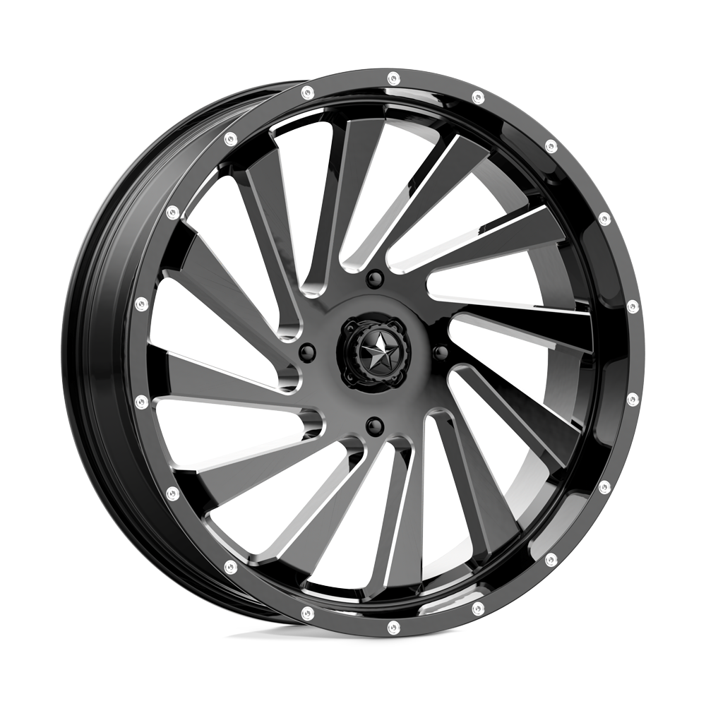 MSA Offroad Wheels MA046 BLADE UTV GLOSS BLACK MILLED - 4X137