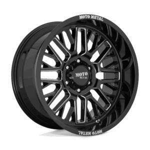 Moto Metal MO802 WARLOCK GLOSS BLACK MILLED - 6X135