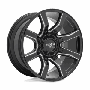 Moto Metal MO804 SPIDER GLOSS BLACK MILLED - 8X180
