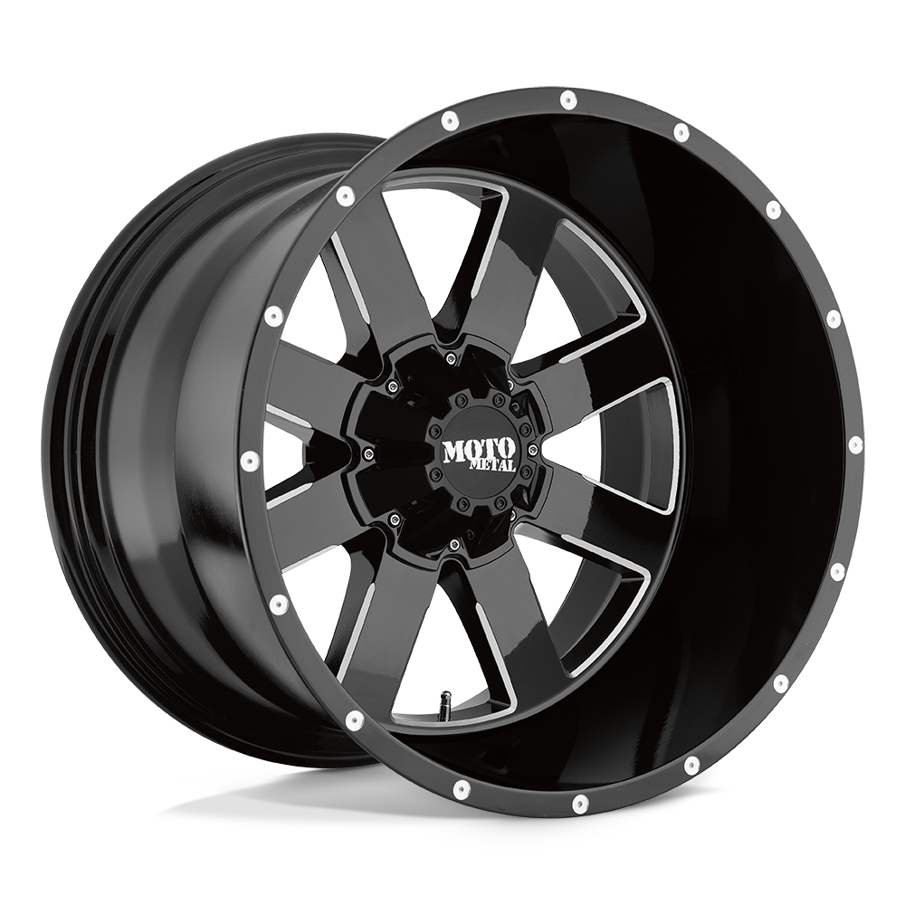 Moto Metal MO962 MO962 GLOSS BLACK MILLED - 5X5.0/5.5