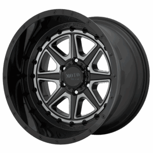 Moto Metal MO801 PHANTOM GLOSS BLACK WITH GRAY TINT - 5X5.0