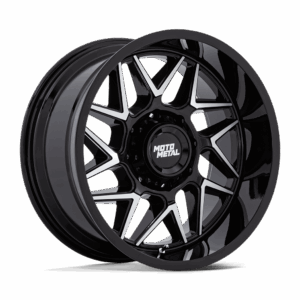 Moto Metal MO812 TURBINE GLOSS BLACK W/ MACHINED FACE - 8X6.5