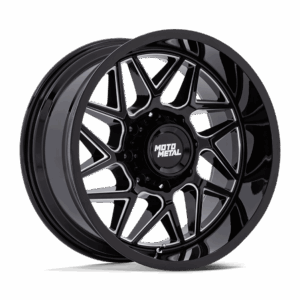 Moto Metal MO812 TURBINE GLOSS BLACK MILLED - 5X5.0