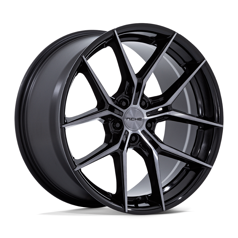 Niche 1PC NC279 PRODIGY 5 GLOSS BLACK DARK TINTED CLEAR - 5X112