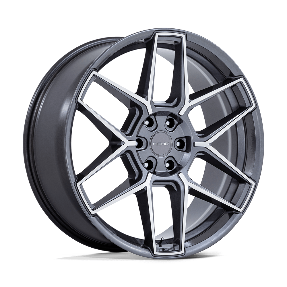 Niche 1PC NC281 RISE ANTHRACITE W/ MACHINED FACE - 6X135