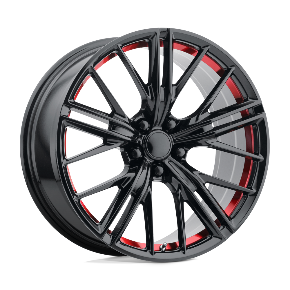 Performance Replicas PR194 PR194 GLOSS BLACK RED MACHINED - 5X120