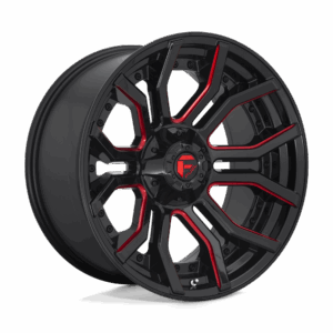 Fuel 1PC FC712 RAGE GLOSS BLACK RED TINTED CLEAR - 6X135/5.5