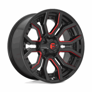 Fuel 1PC FC712 RAGE GLOSS BLACK RED TINTED CLEAR - 6X135/5.5