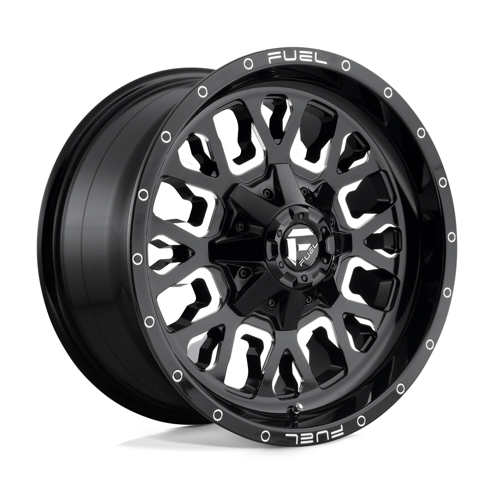 Fuel 1PC FC611 STROKE GLOSS BLACK MILLED - 8X6.5