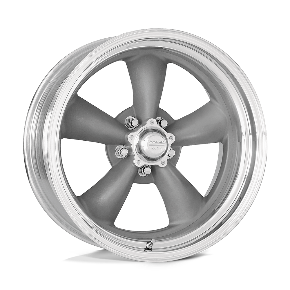 American Racing Vintage VN205 CLASSIC TORQ THRUST II CUSTOM TORQ THRUST GRAY POLISHED LIP - 5X4.5