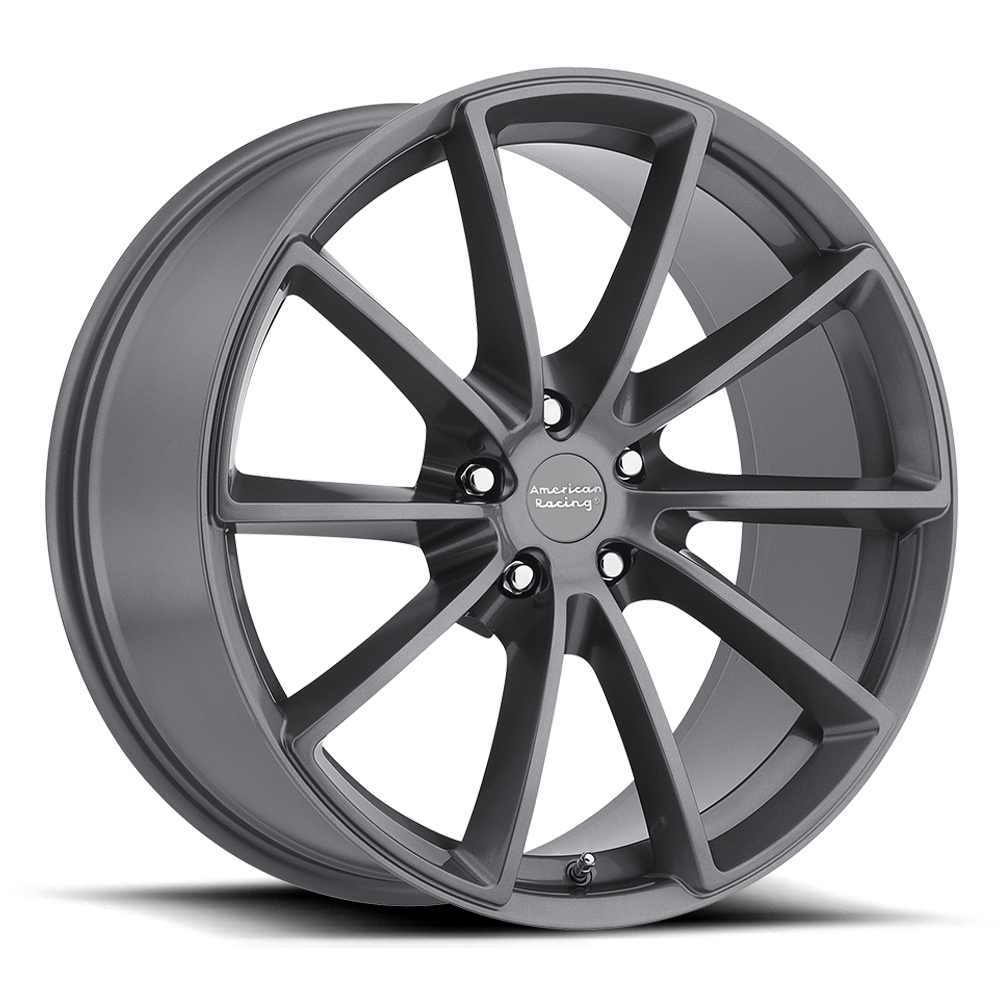 American Racing Vintage VN806 FAST BACK ANTHRACITE WITH MACHINED FACE - 5X4.5