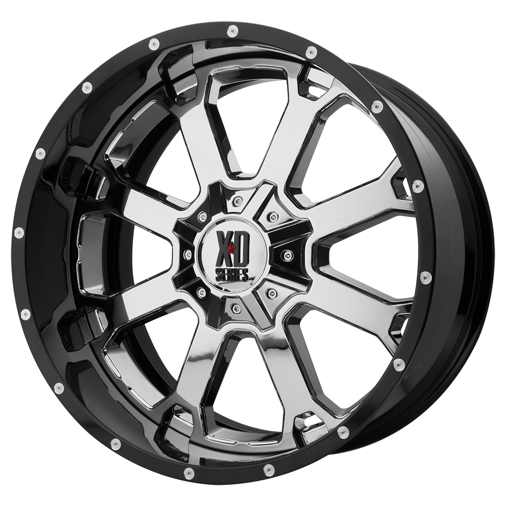 XD XD202 BUCK 25 CHROME CENTER GLOSS BLACK MILLED LIP - 5X5.0/5.5