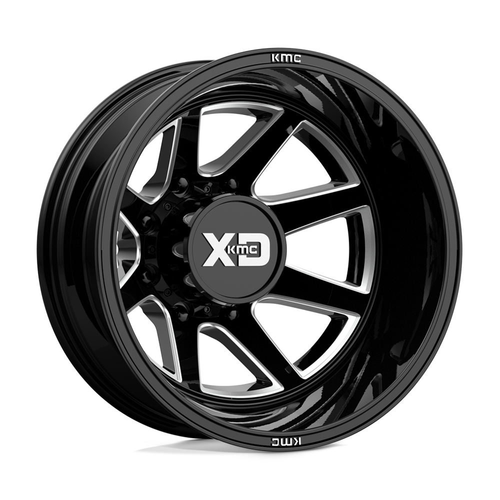 XD XD845 PIKE DUALLY GLOSS BLACK MILLED - REAR - 8X210
