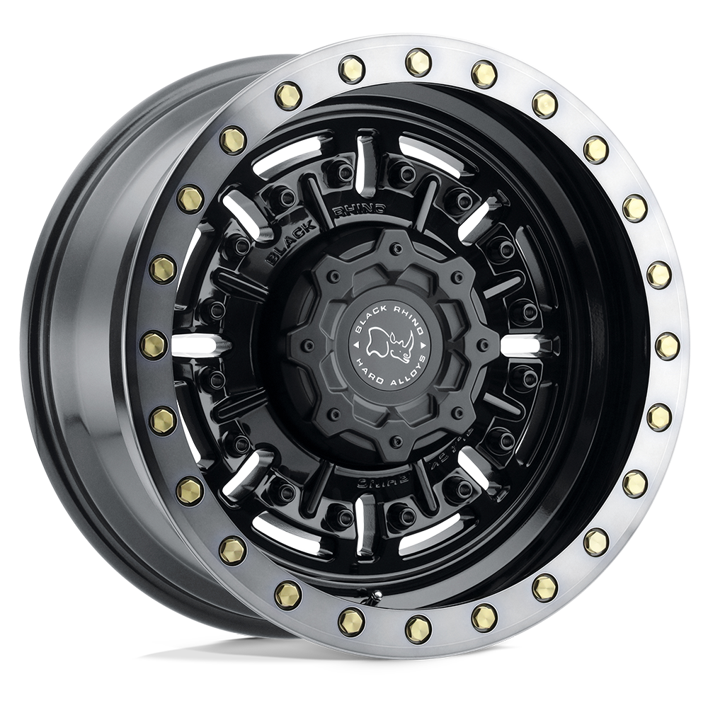 Black Rhino Hard Alloys BRABR ABRAMS GLOSS GUN BLACK W/ MACHINED DARK TINT - 5X150