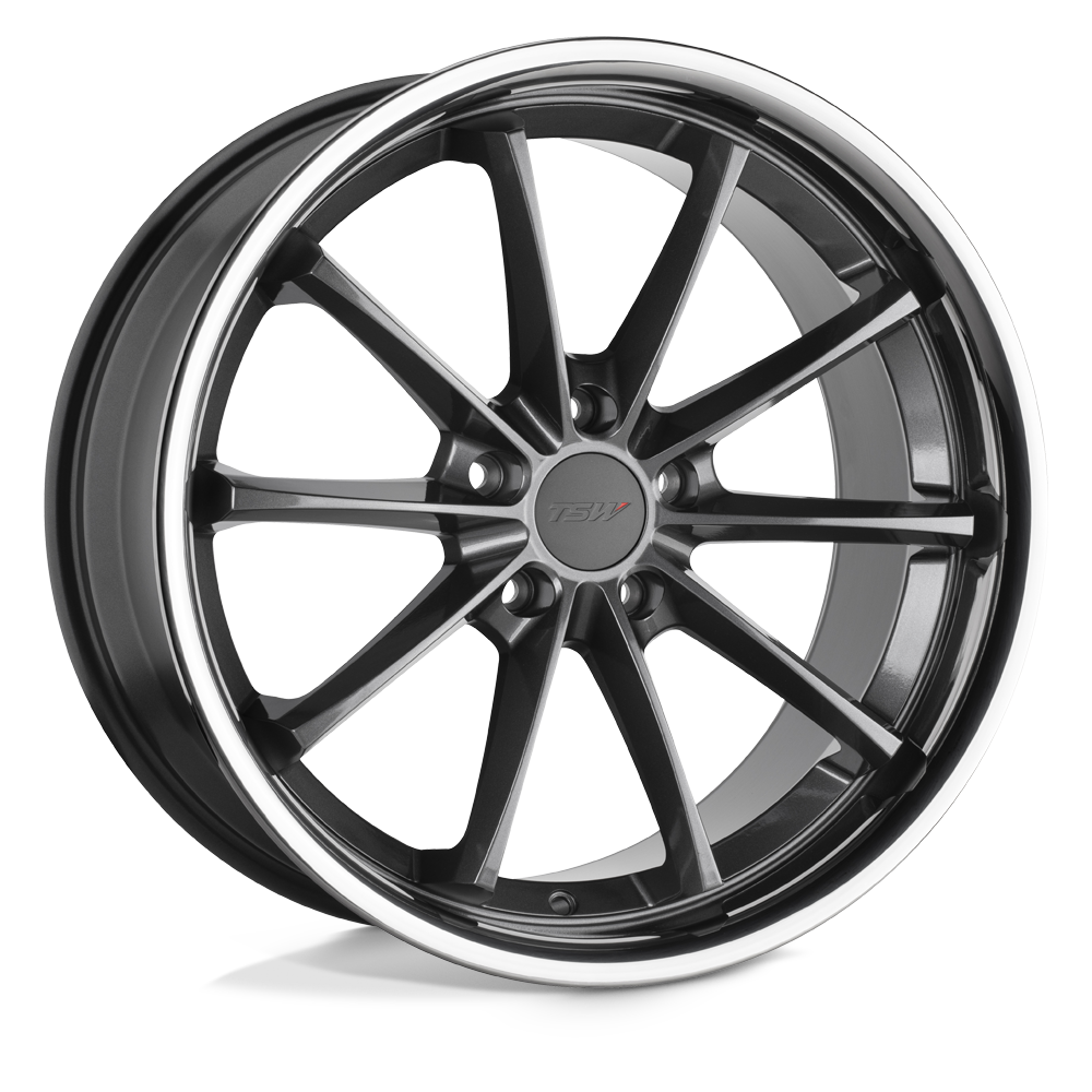 TSW TWSWP SWEEP GLOSS GUNMETAL W/ STAINLESS LIP - 5X4.5
