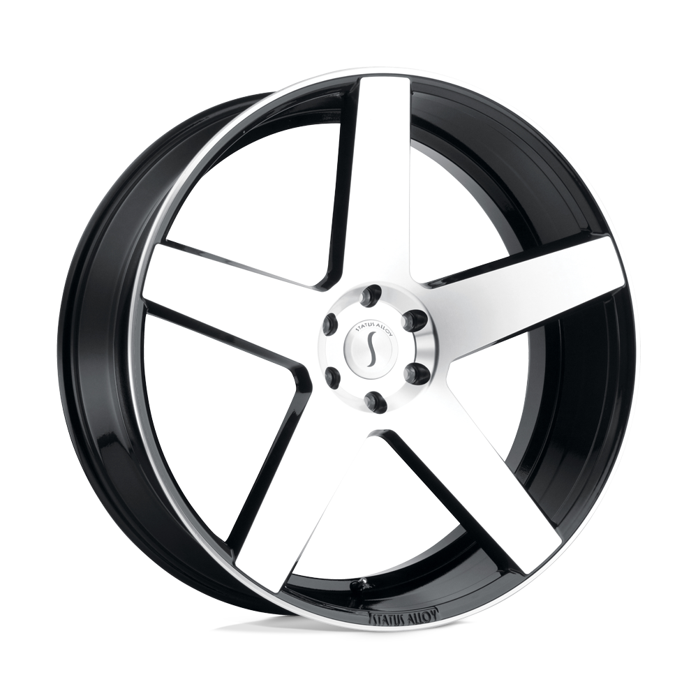 Status STEMP EMPIRE GLOSS BLACK W/ MACHINED FACE - 5X120