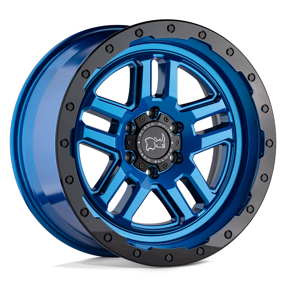 Black Rhino Hard Alloys BRBTW BARSTOW DEARBORN BLUE W/ BLACK RING - 6X135