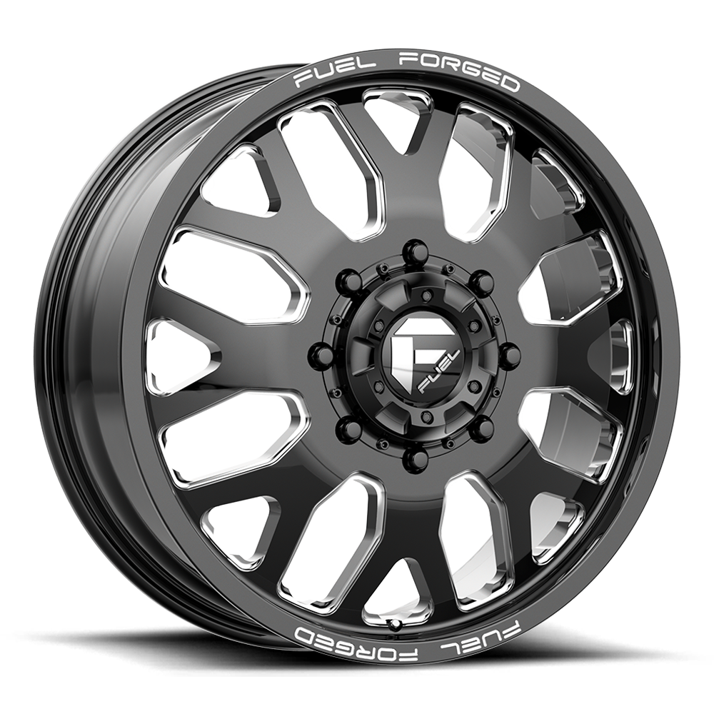 Fuel Mono FM019 FF19D DUALLY GLOSS BLACK MILLED - 8X6.5