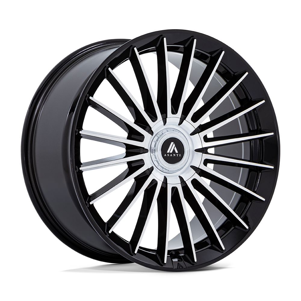 Asanti Black AB48 VICEROY GLOSS BLACK W/ MACHINED FACE - 5X115/120
