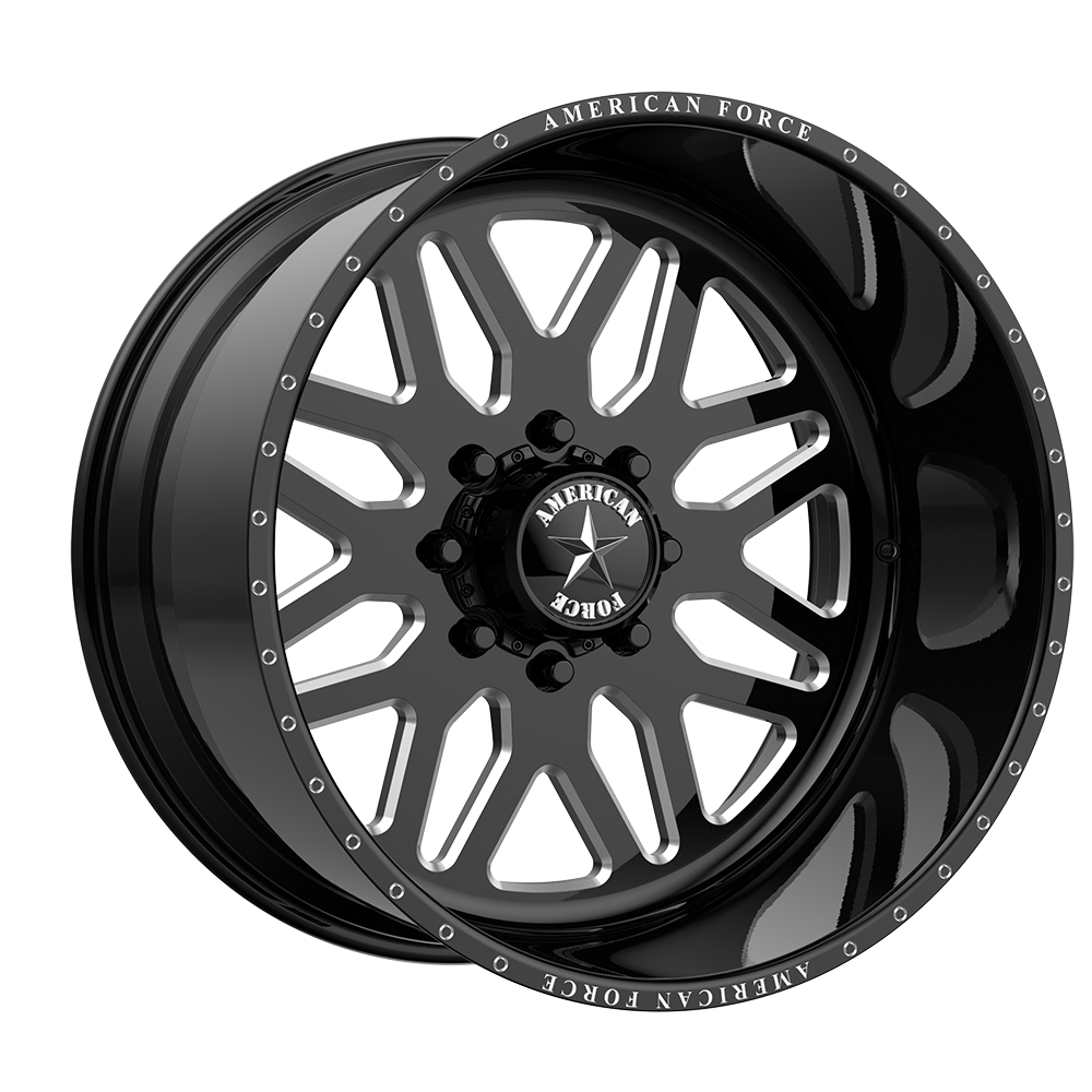 American Force AWB02 TRAX GLOSS BLACK MACHINED - 8X170