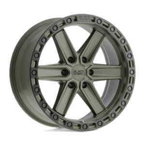 Black Rhino Hard Alloys BRHDS HENDERSON OLIVE DRAB GREEN W/ BLACK RING - 6X135