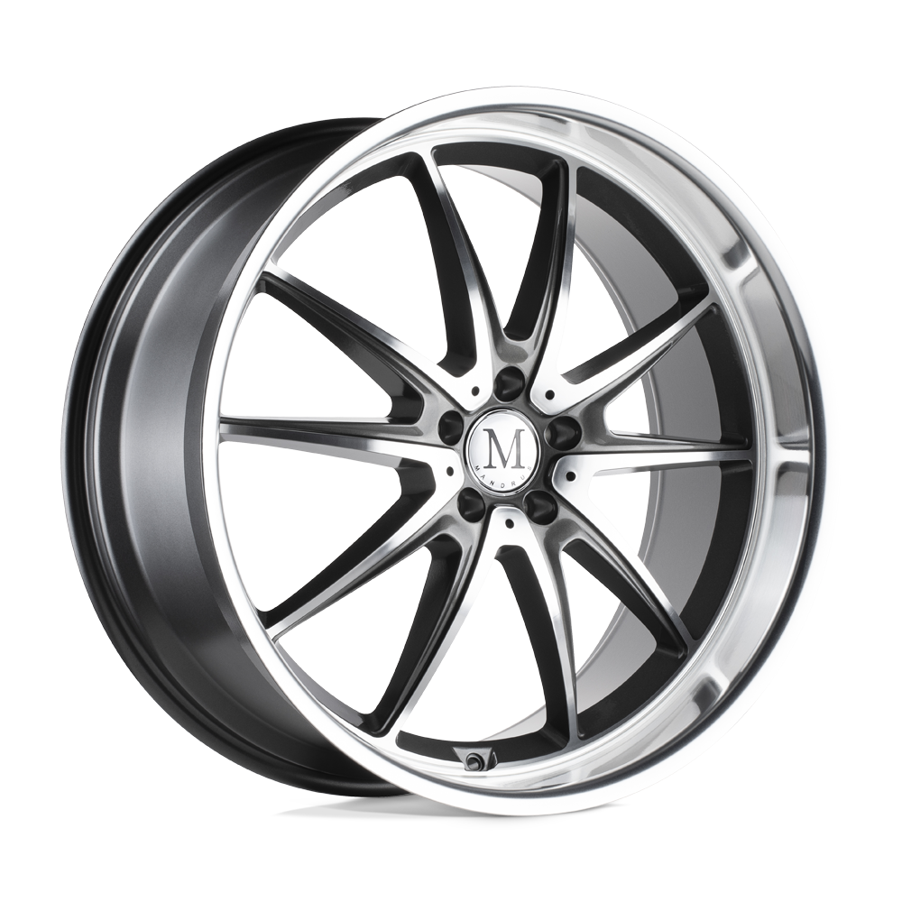 Mandrus MNAGT ARGENT GLOSS GUNMETAL W/ MIRROR CUT FACE - 5X112