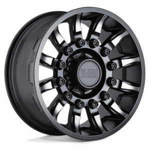 Black Rhino Hard Alloys BRMSN MISSION MATTE BLACK W/ MACHINED TINTED SPOKES - 5X5.0