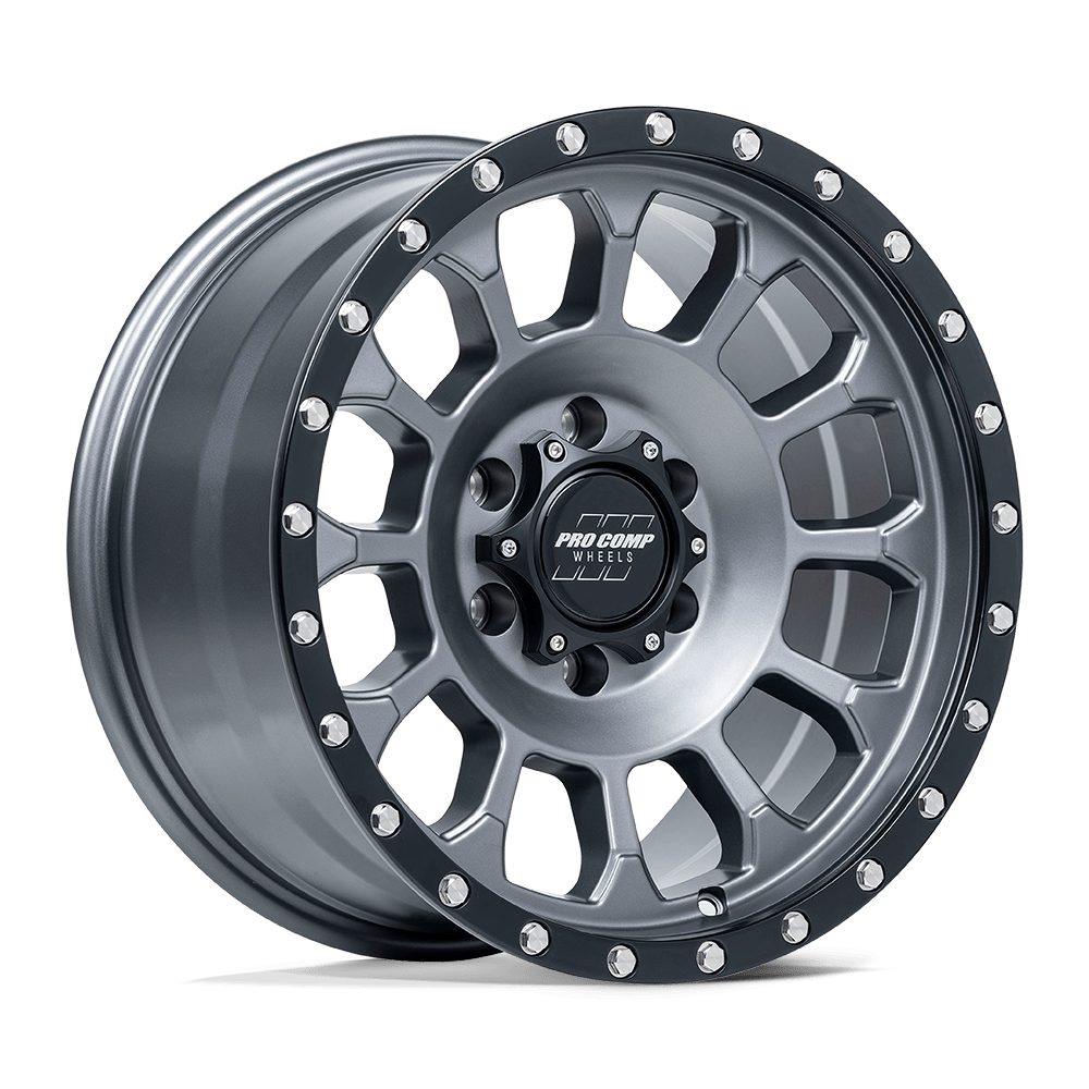 Pro Comp Alloys PA034 ROCKWELL MATTE GRAPHITE WITH BLACK LIP - 6X5.5