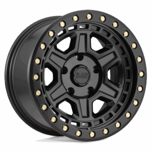Black Rhino Hard Alloys BRREN RENO MATTE BLACK W/ BRASS BOLTS - 6X5.5